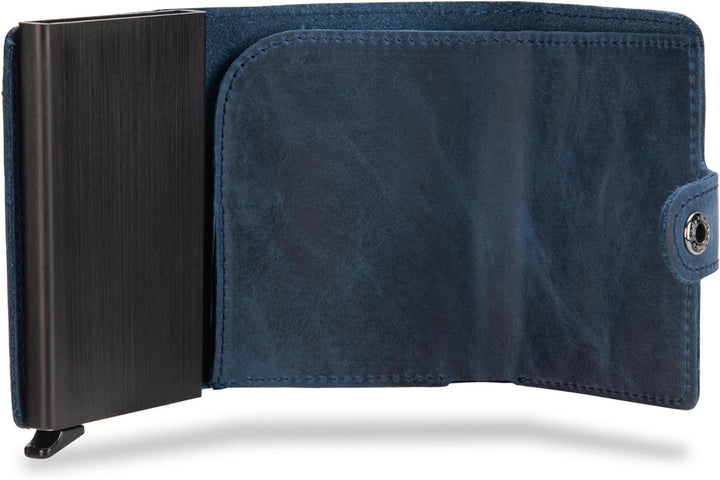 Blade® Kartenetui Herren ohne Münzfach I 6-8 Kartenhalter I Leder Kreditkartenetui mit RFID Schutz I