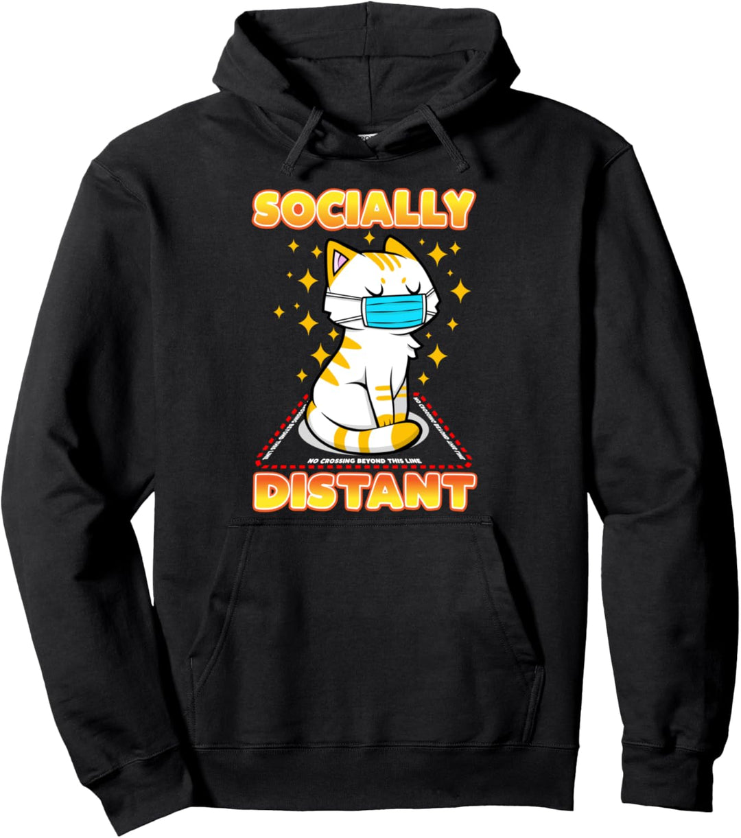 Katzengesichtsmaske Sozialdistanzierender Snobbisch-Kätzchen Pullover Hoodie