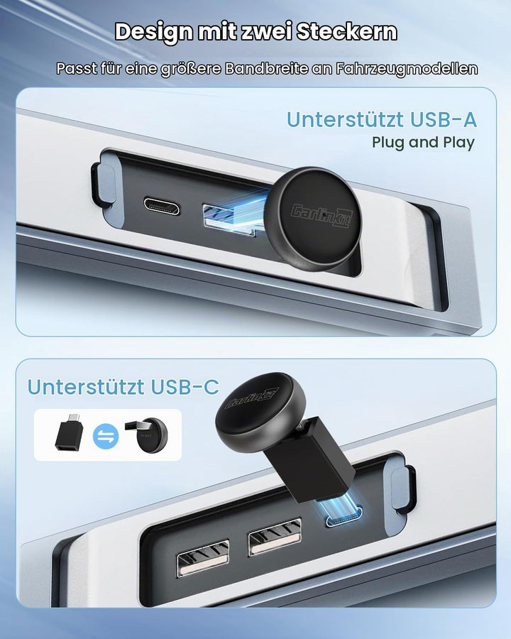 CarlinKit MINI Ultra3 – der neueste kabellose CarPlay- und Android Auto-Adapter, der kabelgebundene