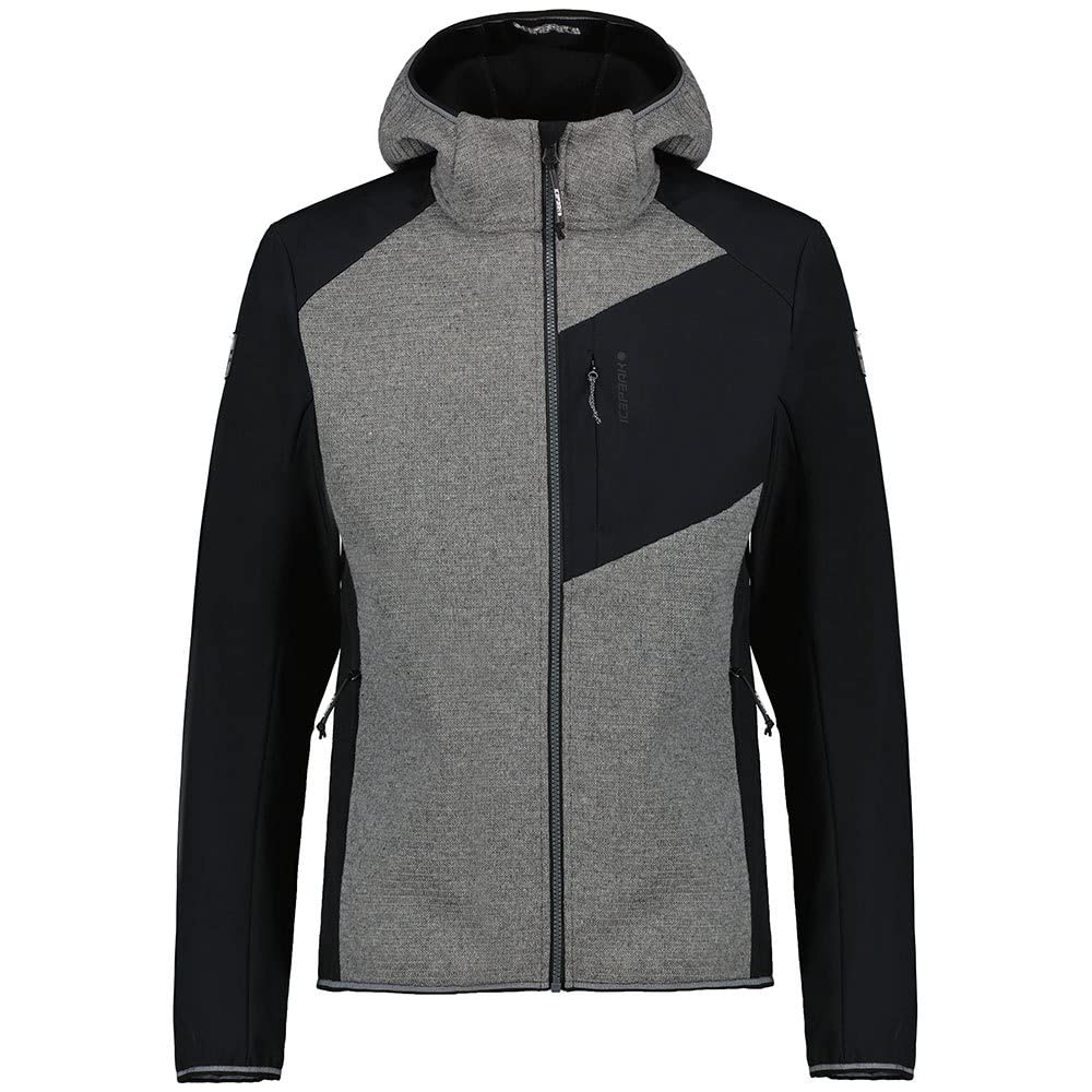 ICEPEAK Herren Outdoorjacke DANFORT 48 schwarz/graumeliert, 48 schwarz/graumeliert
