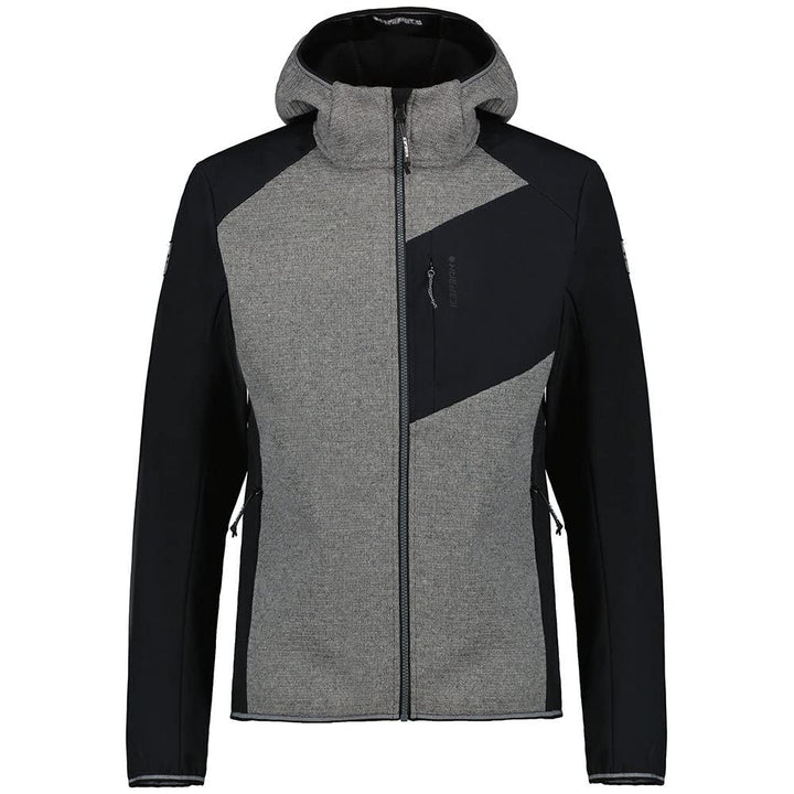ICEPEAK Herren Outdoorjacke DANFORT 48 schwarz/graumeliert, 48 schwarz/graumeliert