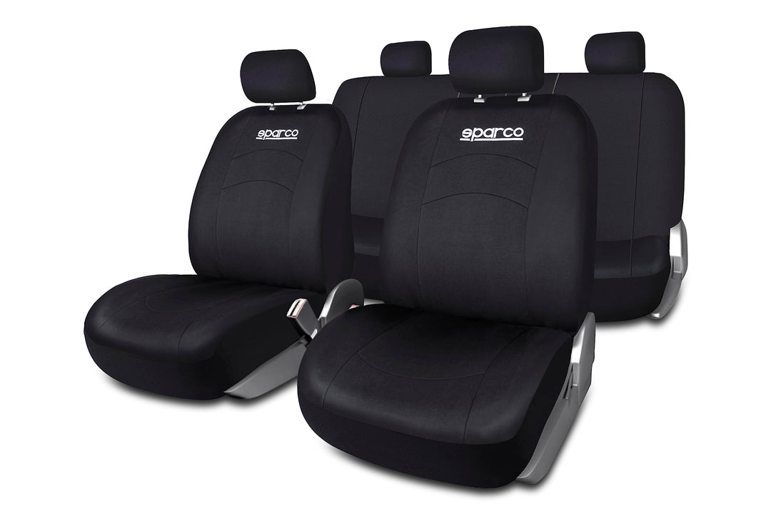 SPARCO SPCS402BK Schonbezüge-Kompletteset von 5 Kopfstützen, Schwarz 402 INTL SPC 402 SCHWARZ, 402 I