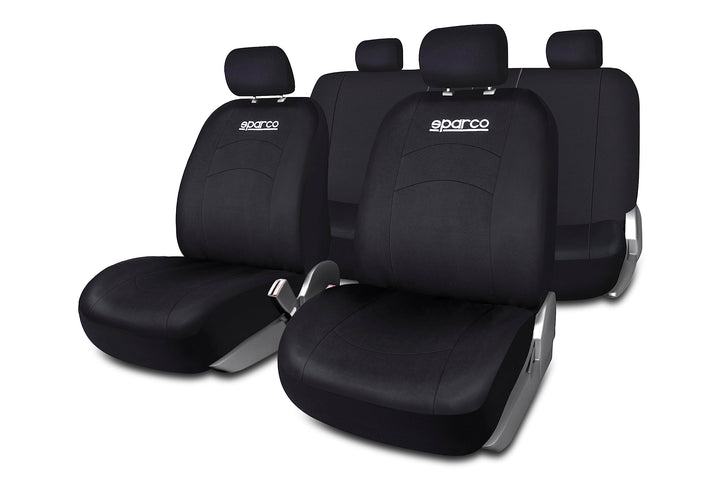 SPARCO SPCS402BK Schonbezüge-Kompletteset von 5 Kopfstützen, Schwarz 402 INTL SPC 402 SCHWARZ, 402 I