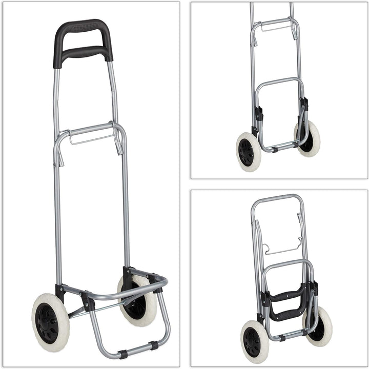 Relaxdays Einkaufstrolley, klappbar, 25 L Einkaufstasche mit Rollen, bis 10kg belastbar, HBT 91 x 40