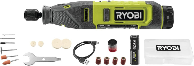RYOBI - 4 V Mini-Multifunktionswerkzeug RRT4-120GA15-5000-25.000 U/min - werkzeugloser Zubehörwechse
