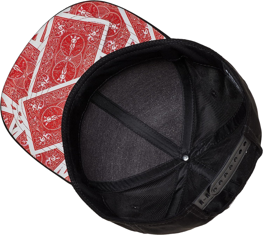 Cadency® Snapback Cap Poker, Damen und Herren, Schwarz, Unisex, Grössenverstellbar