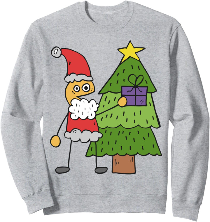 Weihnachtskarikaturzeichnung Sweatshirt
