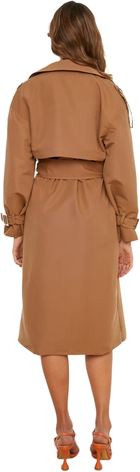 TRENDYOL Trench Coat - Brown - Regular 32 Nerz, 32 Nerz