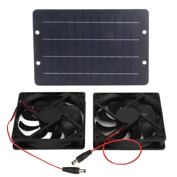 Solar Ventilator 10W 12V wasserdicht Dual für Gewächshaus Hühnerstall | 10W Solarpanel 12V Dual-Lüft