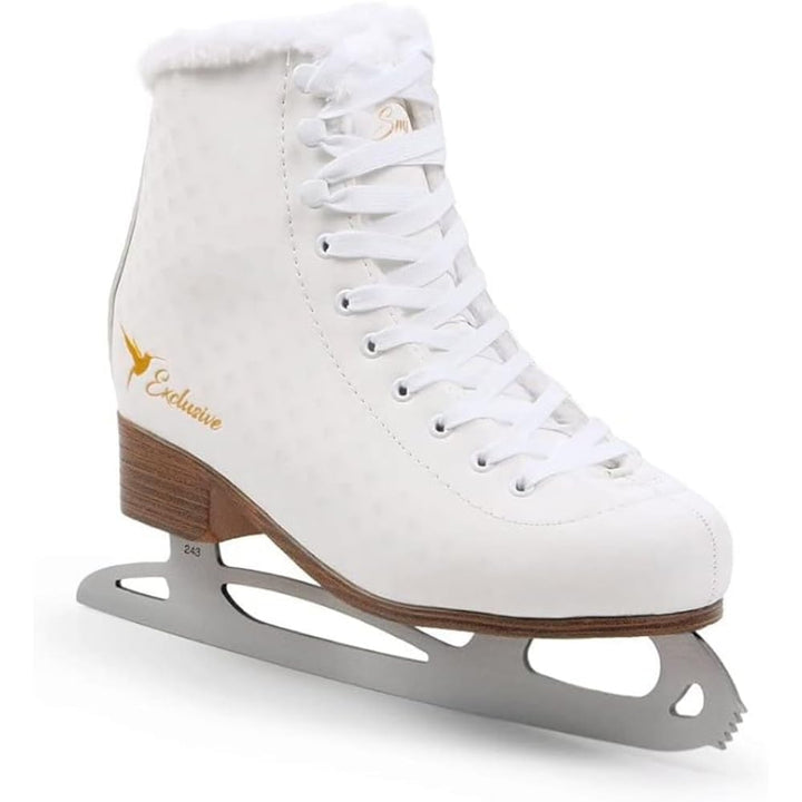 MADIVO SMJ Exclusive Damen Schlittschuhe Eiskunstlauf Eislaufschuhe Klassische Eislauf Schwarz | Grö