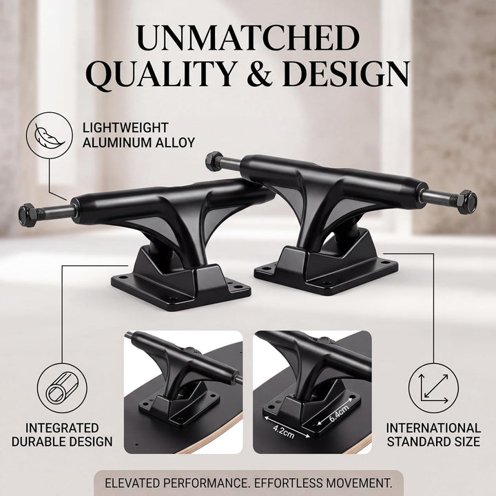 Alomejor 2 Stücke Professionelle Skateboard Brücke Bracke für Skateboard Riemenantrieb 4 Rad Longboa