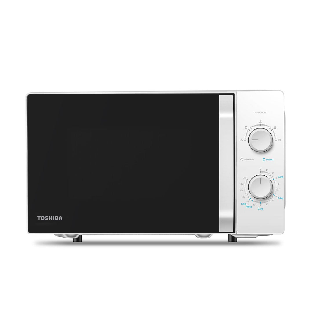 Toshiba MW2-MM20P(WH) Mikrowelle Standard, 20 Liter, 800 W, 5 Leistungsstufen mit praktischer Auftau