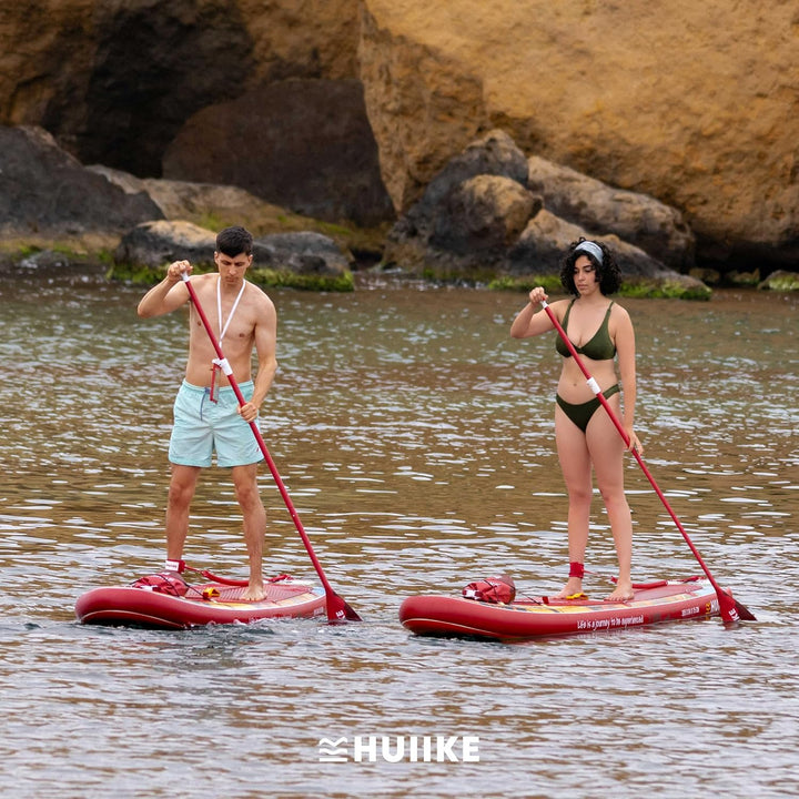 HUIIKE Stand Up Paddling Board mit Zubehör, Paddel, Finnen, Pumpe. Paddle Sup Board Aufblasbar Hohe