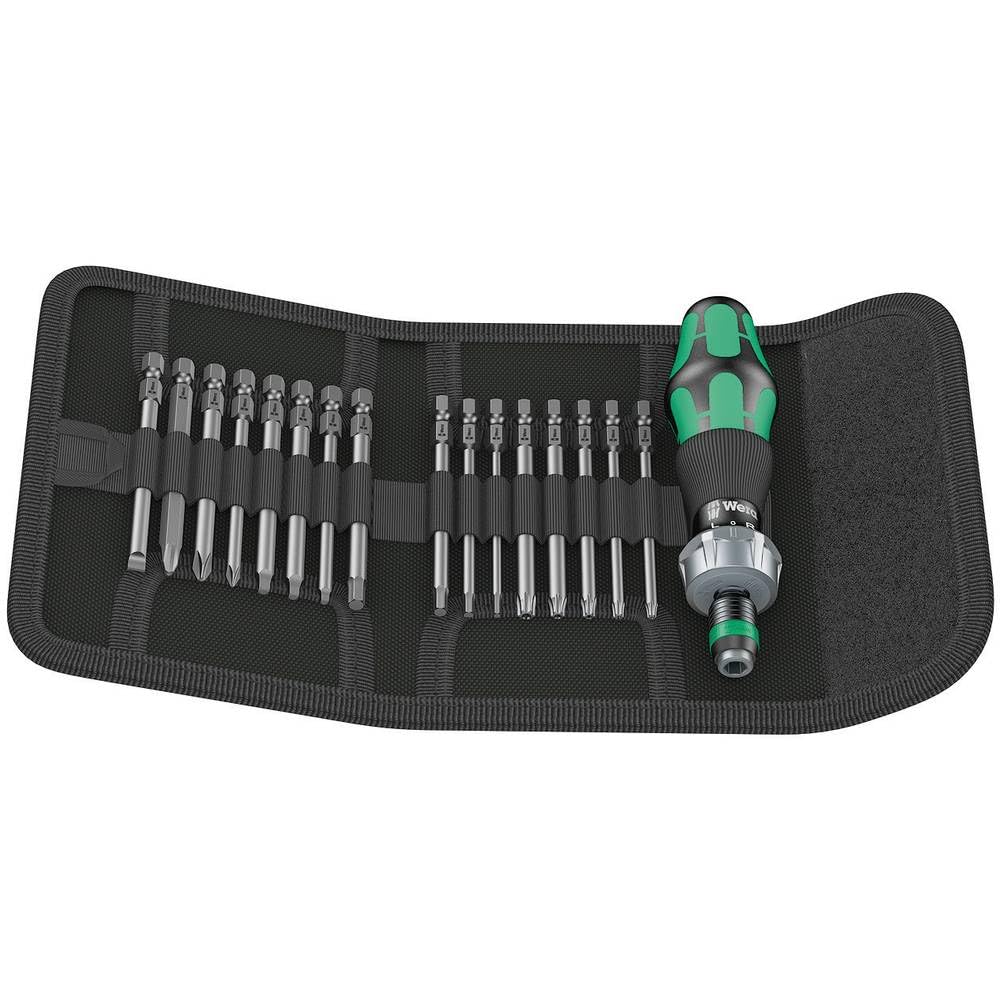 Wera 05051041001 Kraftform Kompakt 60 RA, Handhalter mit Bit-Sortiment, Imperial, 17-teilig, Stück,