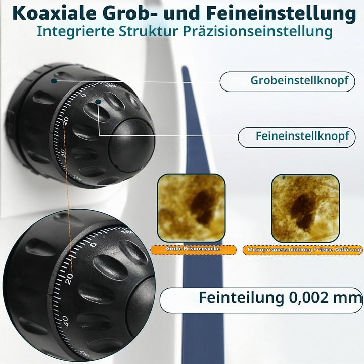 Swift SW400 Compound-Trinokular-Labor-Mikroskop, Unendliches optisches System, 40X-2500X Vergrösseru