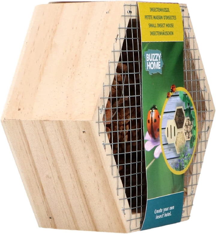 Insektenhotel Buzzy® Home Hexagon - Set mit 4 Kästen für Bienen - Schmetterlinge - Käfer