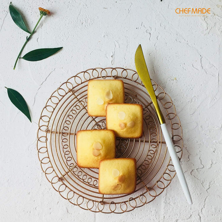 CHEFMADE Financier Kuchen Pan, 12-hohlraum Nicht-Stick Platz Muffin Pan Kekse Cookies Backformen für