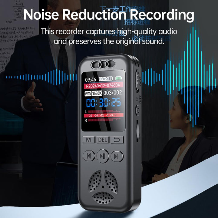 Bisofice Digitale Diktiergeräte 64GB Voice Recorder-1536 Kbps, sprachaktivierte Audioaufnahme,Zeitge