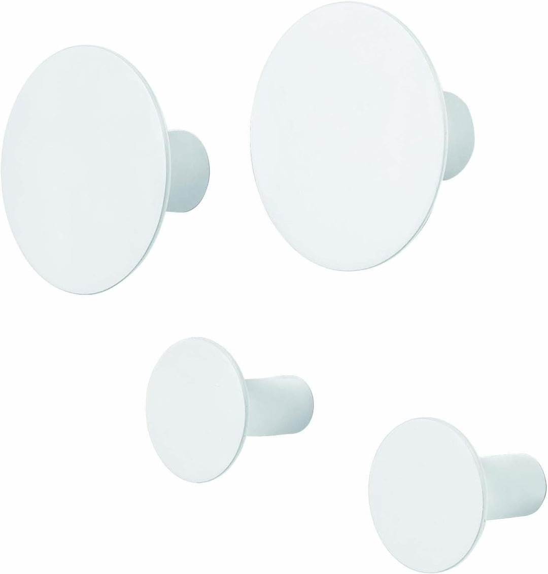 blomus -PONTO- Wandhaken 4er Set in zeitlosem Weiss, stilvolles Wohnaccessoire, Kleiderhaken, hochwe