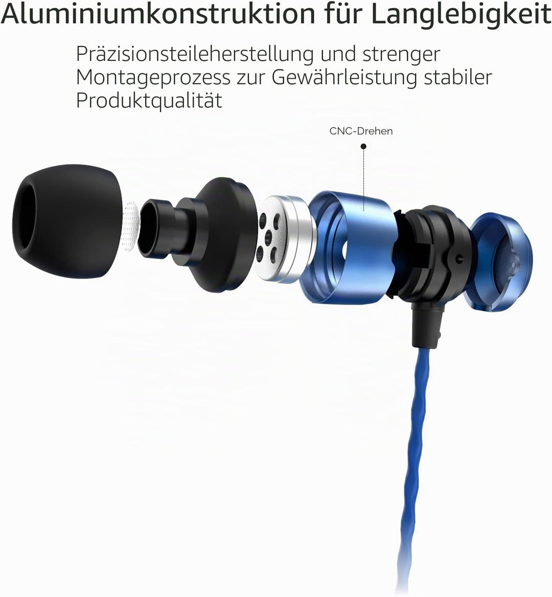 SoundMAGIC E50 Wired Earbuds Without Microphone, In-Ear HiFi Earphones, Noise Isolating Headphones,
