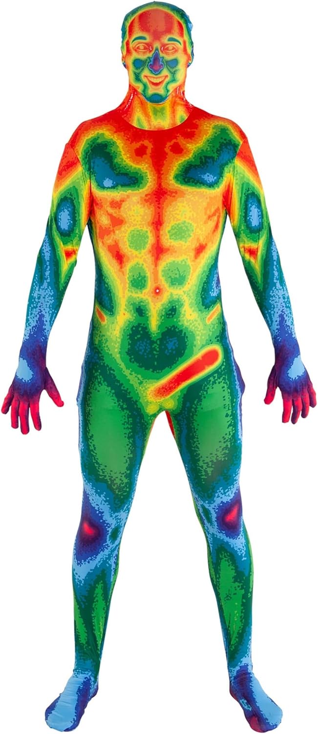 Morphsuits Infrarot Erwachsene, Kostüm Herren, Halloween Herren, Herren, Ganzkörper Kostüm Männer, G
