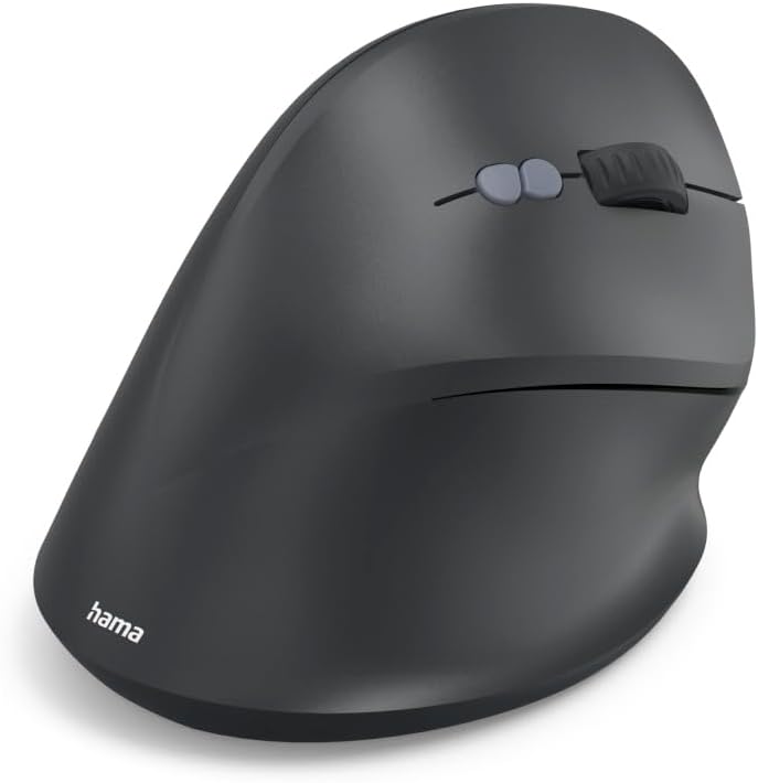 Hama vertikale Maus, Bluetooth/Funk (Multi Device, optische Maus ohne Klickgeräusch, 8 Tasten, ergon