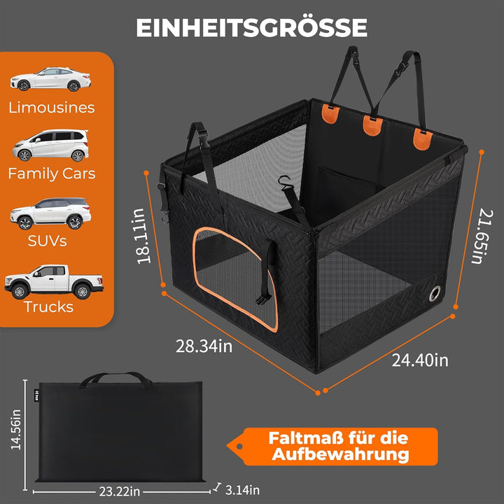 KYG grosser Hunde autositz für mittelgrosse bis grosse Hunde mit Matte, wasserfeste Rücksitz-Extende