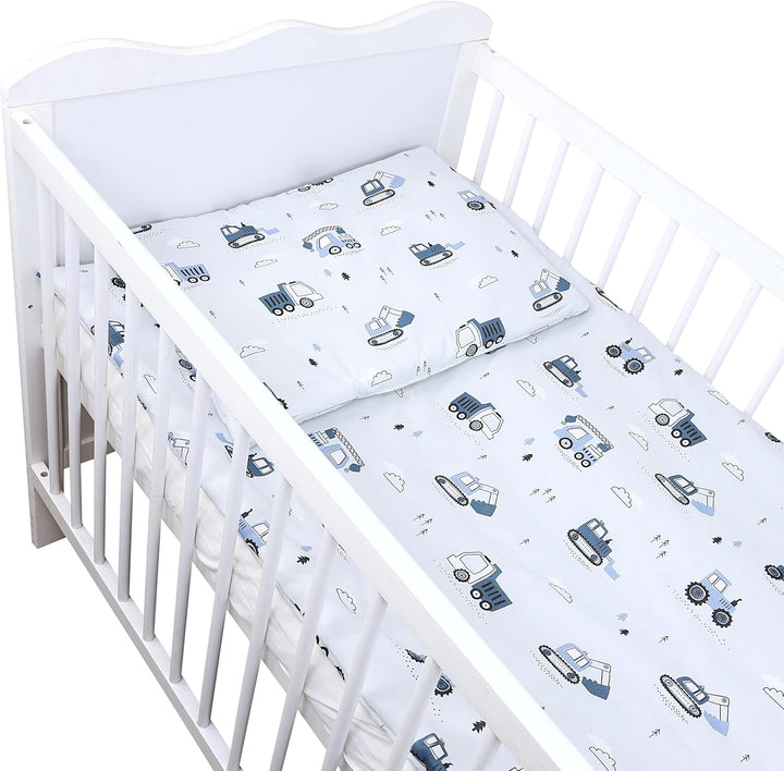 TupTam Kinder Gemusterte Bettdecken Set Ganzjahresdecke Bettdecke Kopfkissen Flachkissen 2tlg., Farb