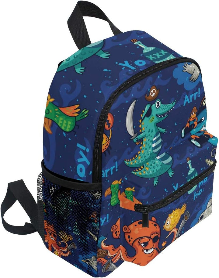 Kinderrucksack Pirate Octopus Whale Kindergarten Kindergartentasche für Kleinkinder Mädchen Jungen