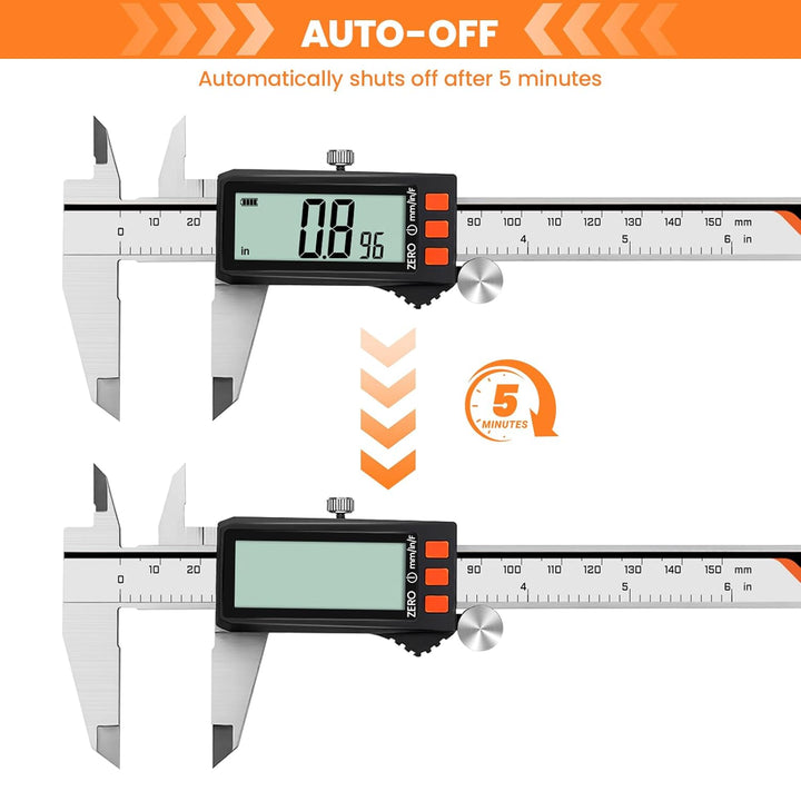 HARDELL Digital Caliper, Rechargeable Digital Caliper with Power Display, Caliper Measuring Tool wit