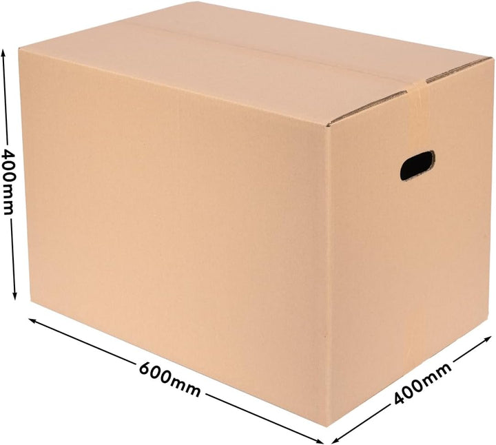 5 Faltkartons 600x400x400mm braun KK 107 2 wellig rechteckige Versandkartons | DHL Paket 5 Kg | DPD