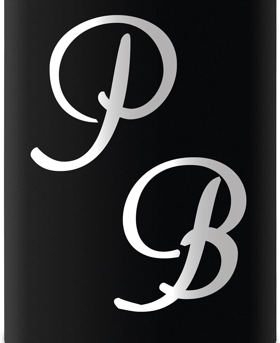 Edelstahl Flachmann 237 ml schwarz matt lackert inkl. individuelle Gravur in Silber von Paule Black