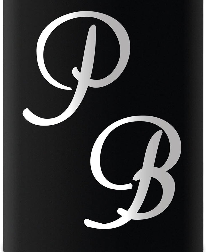 Edelstahl Flachmann 237 ml schwarz matt lackert inkl. individuelle Gravur in Silber von Paule Black