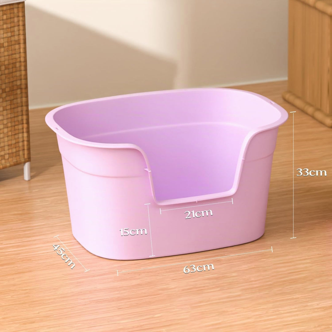 Katzenklo XXL, gross Katzentoilette hoher Rand Design für Kätzchen-Komfort, einfache Reinigung, gerä
