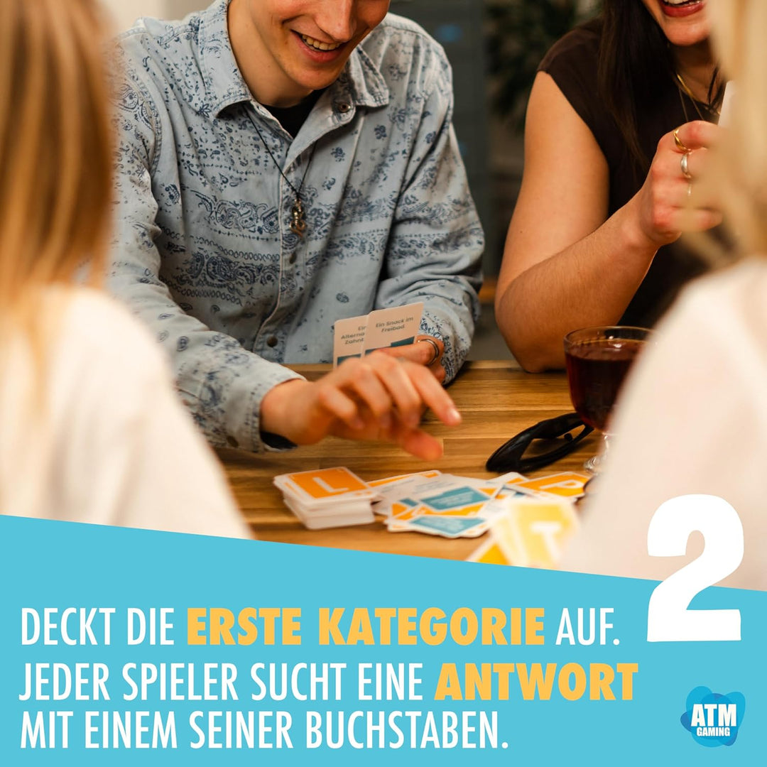 ATM Gaming Quickstop - Das Buchstaben-Duell - Sommer-Edition - Kartenspiel für Jugendliche und Erwac