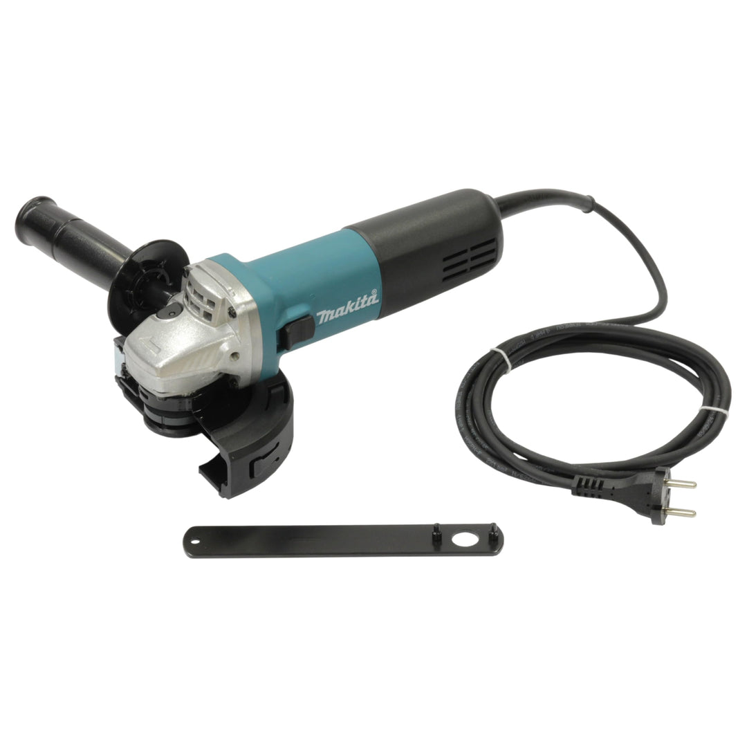 Makita 9558HNRZ Winkelschleifer, 125 mm Scheibendurchmesser, 840 Watt Leistung, mit Schutzhaube und