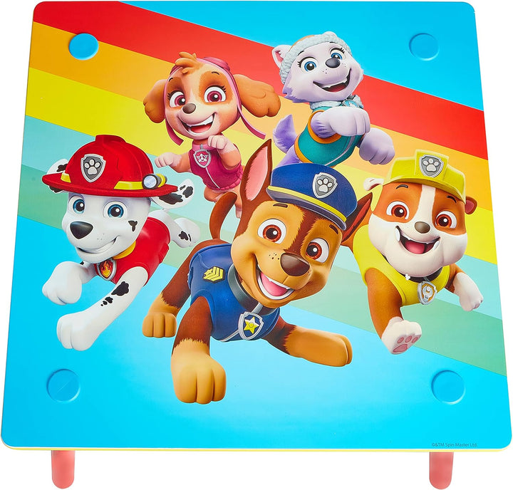 PAW PATROL - Set aus Tisch und 2 Stühlen für Kinder , 43.5cm x 63cm x 63cm, 52.5cm x 29.5cm x 29cm