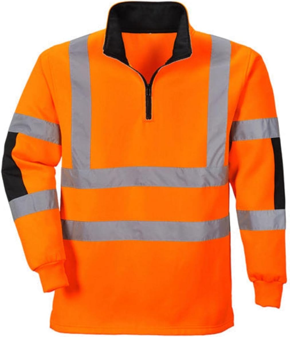 Portwest Xenon Rugby Shirt, Grösse: 4XL, Farbe: Orange, B308ORR4XL 4XL Orange, 4XL Orange