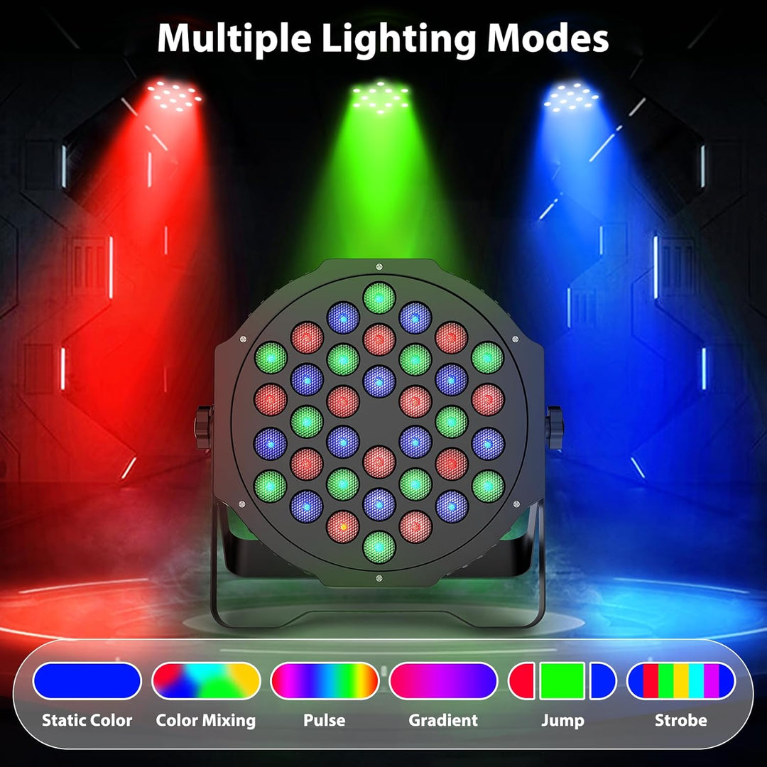 8 Stück Led par licht 36 RGB disco licht mit Fernbedienung DMX512 Bühnenlichter Auto/Sound/Master-sl