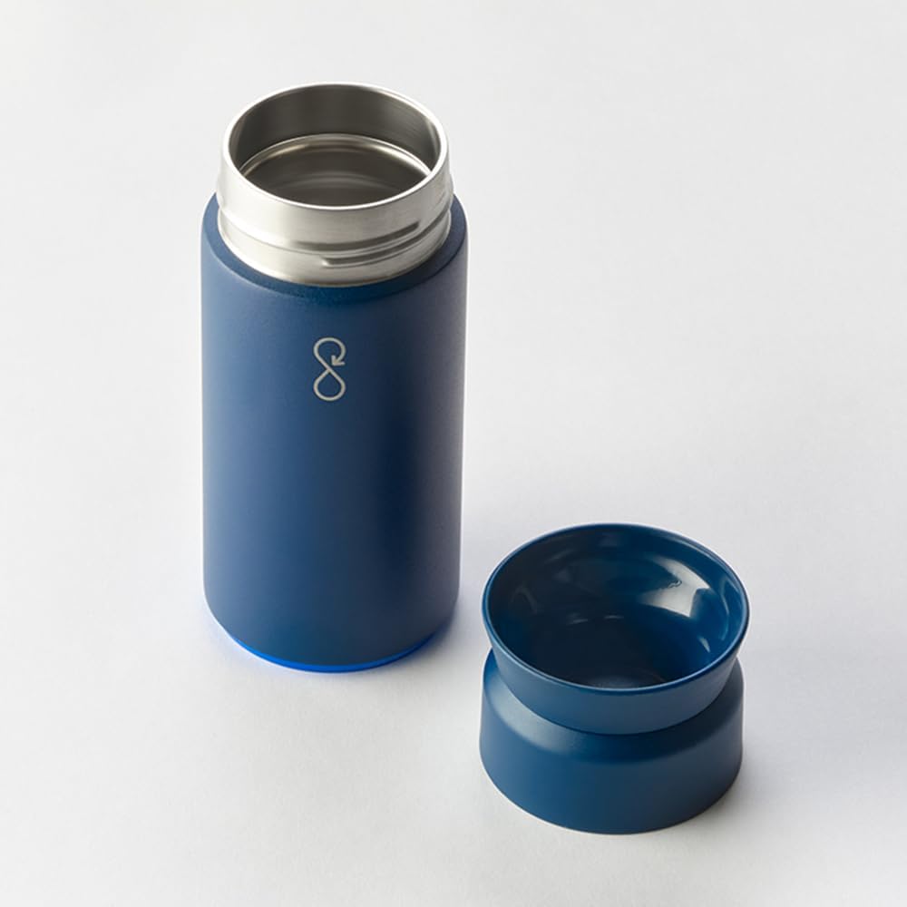 Ocean Bottle Brühflasche aus recyceltem Edelstahl, umweltfreundlich und wiederverwendbar, Ozeanblau,