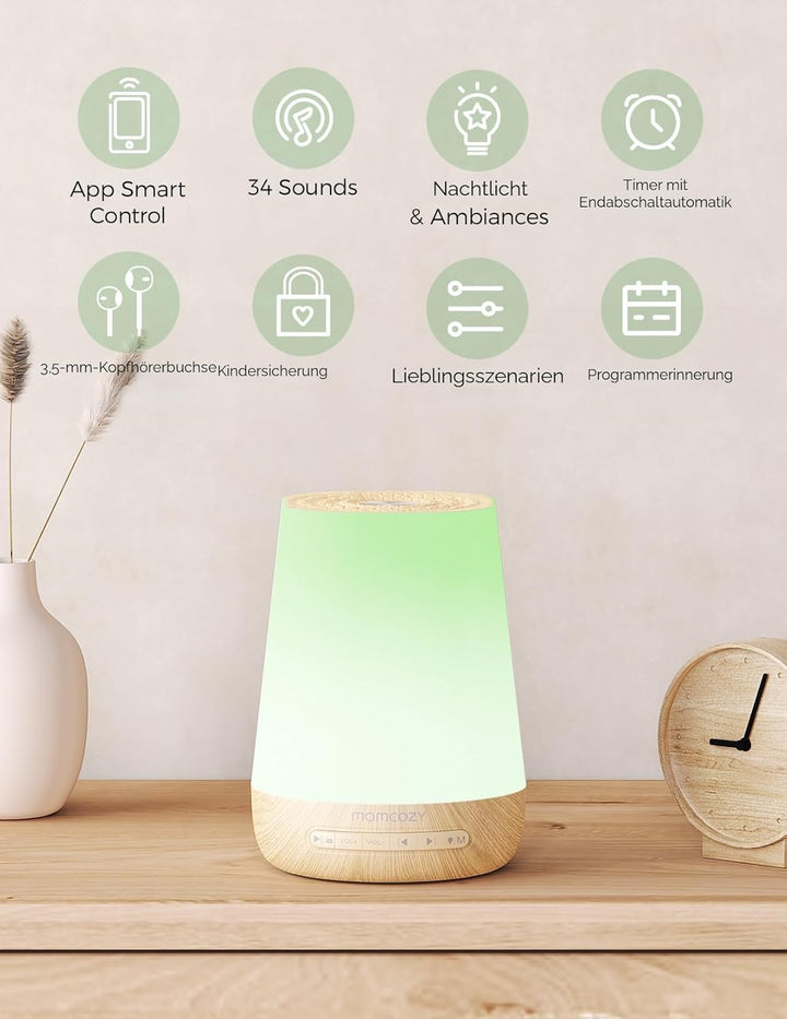 Momcozy White Noise Machine, tragbares White Noise für Babys und Erwachsene, White Noise Machine mit