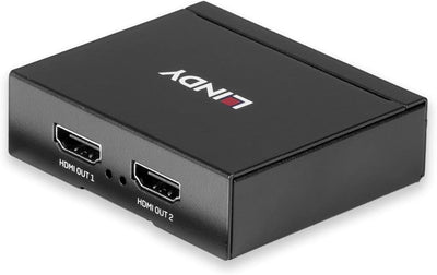 LINDY HDMI 4K Splitter 2 Port 3D, 2160p30 Kompakter Splitter, verteilt ein HDMI-Signal auf zwei Ausg