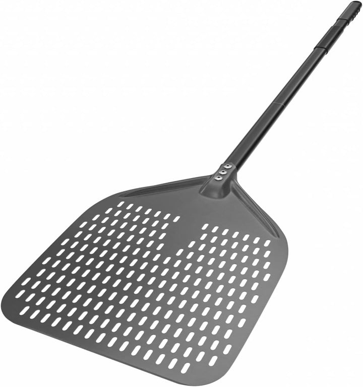 G.a HOMEFAVOR 12 Zoll Perforierter Pizzaschieber 9 Zoll Pizzaschaufel aus Hart Eloxiertes Aluminium,
