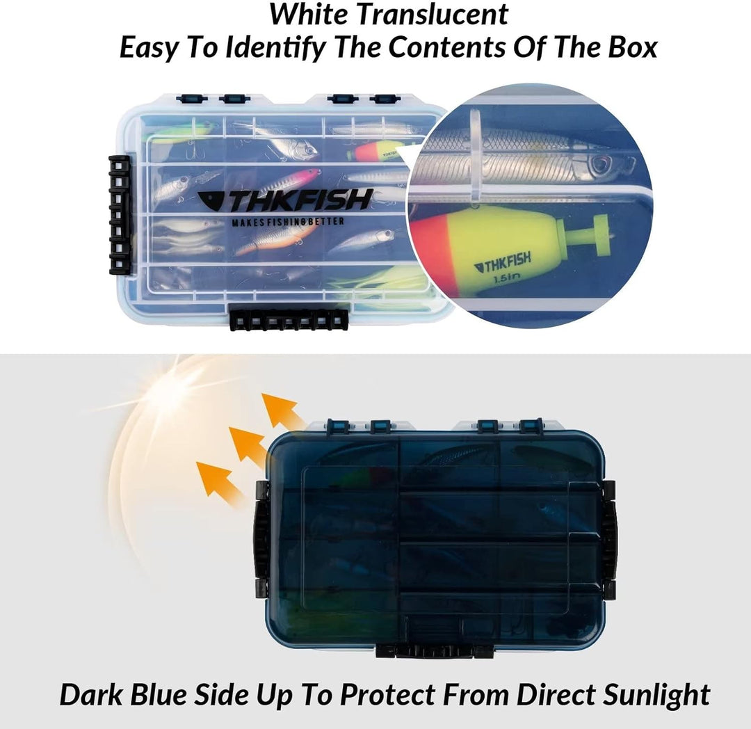 THKFISH Angelbox 3600 Köderbox 3700 Angeln Tackle Box Angelkoffer 2 Stück Wasserdicht sich hin- und