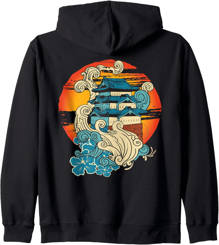 Retro Traditional Japanese Art Building Cityscape Japan Gift Kapuzenjacke