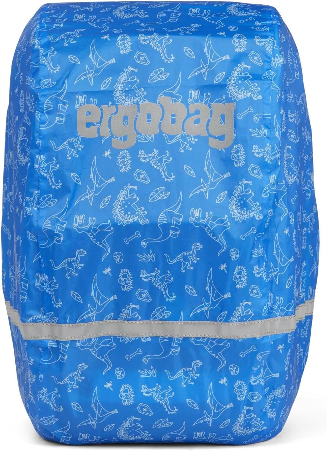 ergobag Regenschutz für Schulranzen und Rucksack, wasserdicht, mit Reflektoren und Gummizug