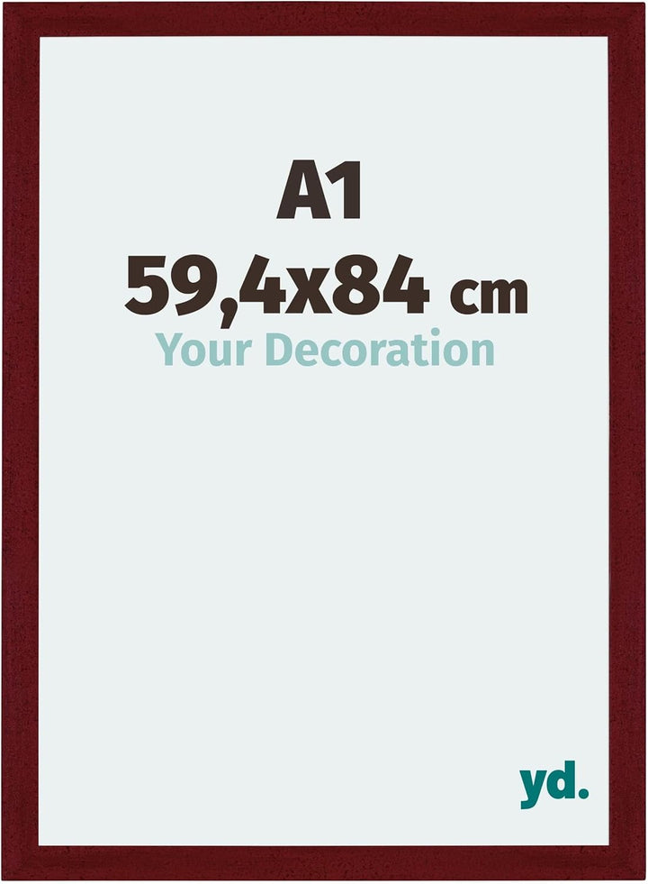 yd. Your Decoration - Bilderrahmen DIN A1 59,4x84 cm - Bilderrahmen aus MDF mit Acrylglas - Antirefl