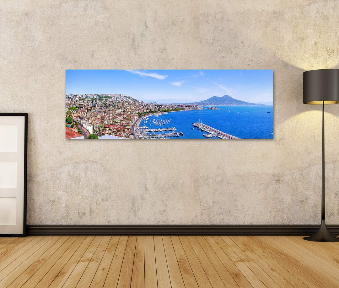 islandburner Bild auf Leinwand Napoli Schöne Küstenlinie Italien Bilder Wandbilder Poster Leinwand 1