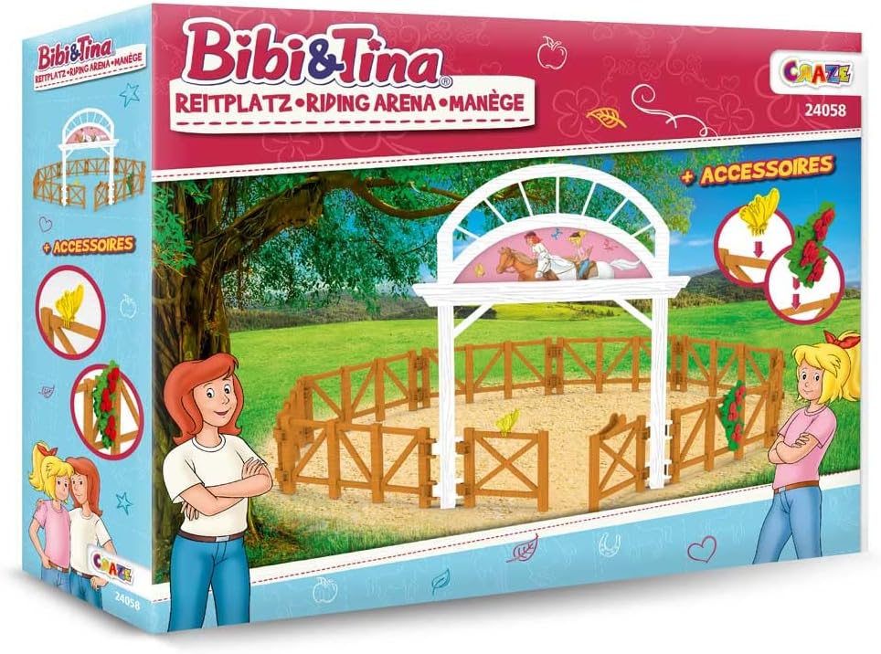 Craze Bibi und Tina Reitarena für Pferdefiguren Spielset Martinshof Pferdeset Pferde Mädchen Geschen