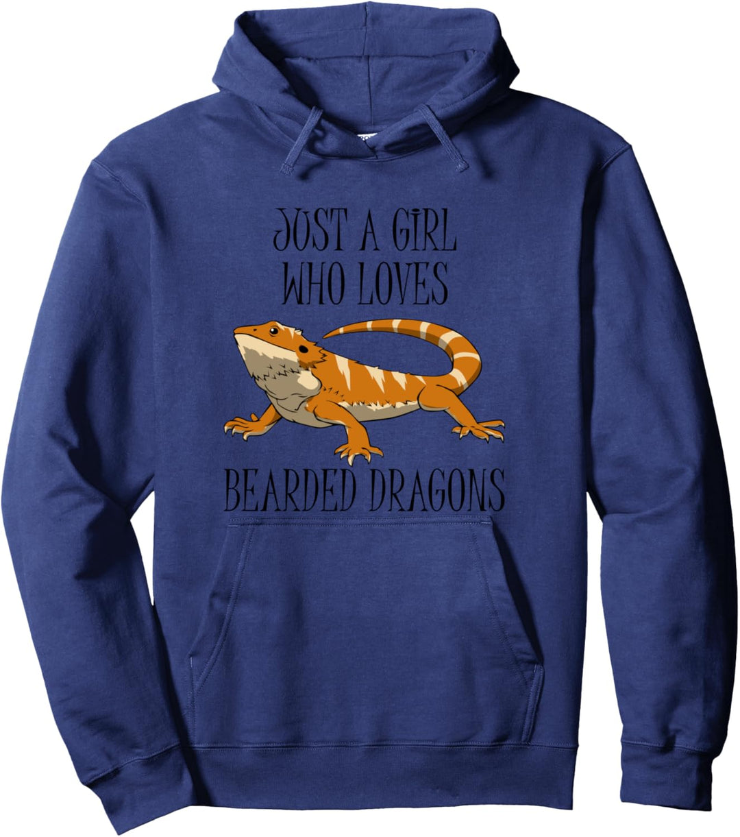 Mädchen mag Bartagam Echse Reptil Ironisch Pullover Hoodie